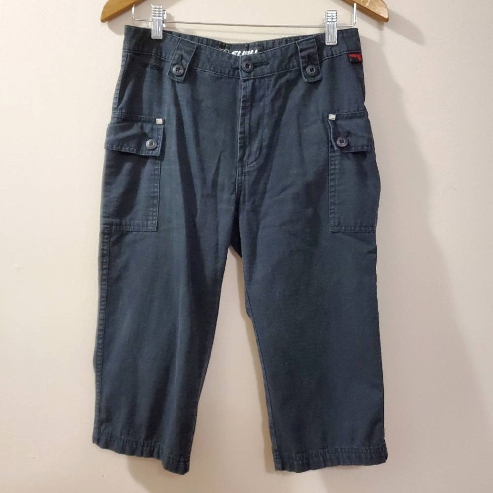 Vintage FUBU - 90s Y2K black cargo shorts - Size 7/8